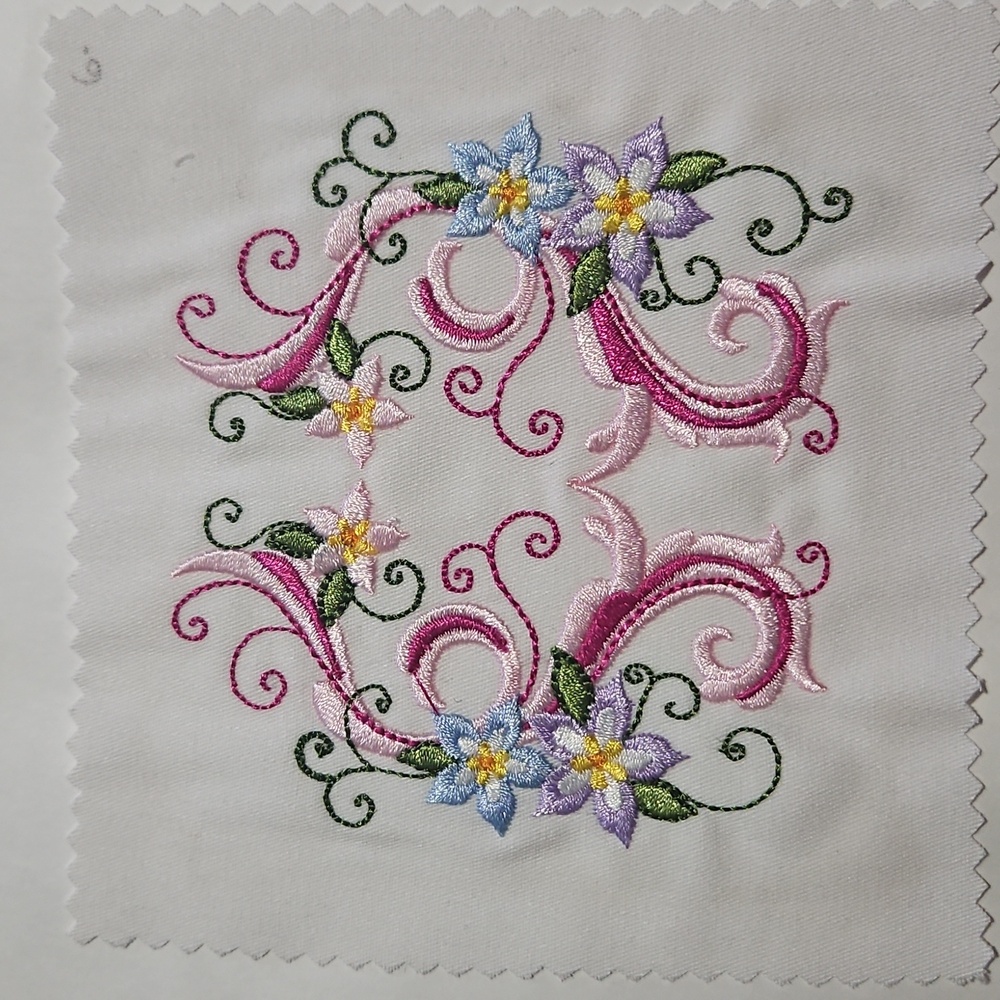 Handmade machine embroidery patch